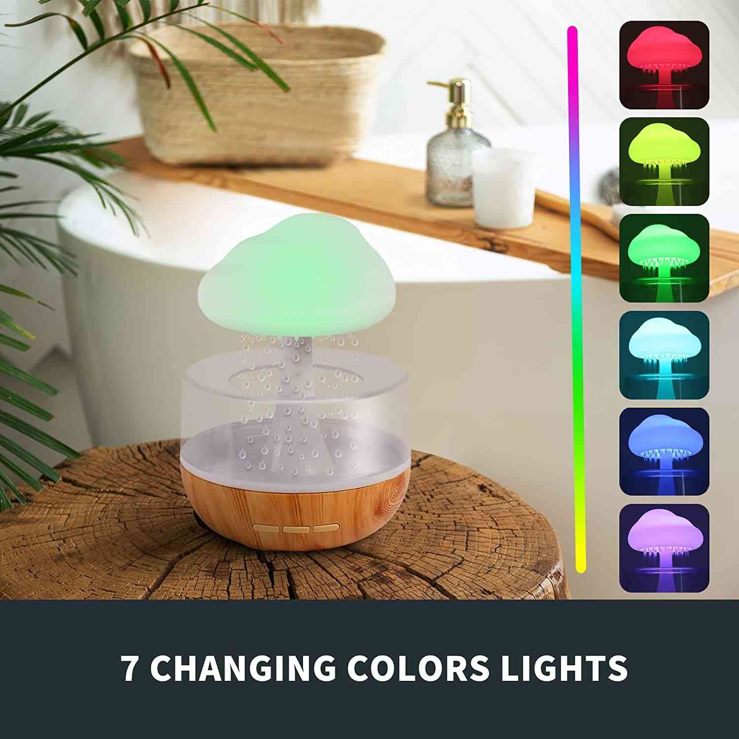 Diffuseur Nuage de Pluie — Humidificateur Aesthetic LED