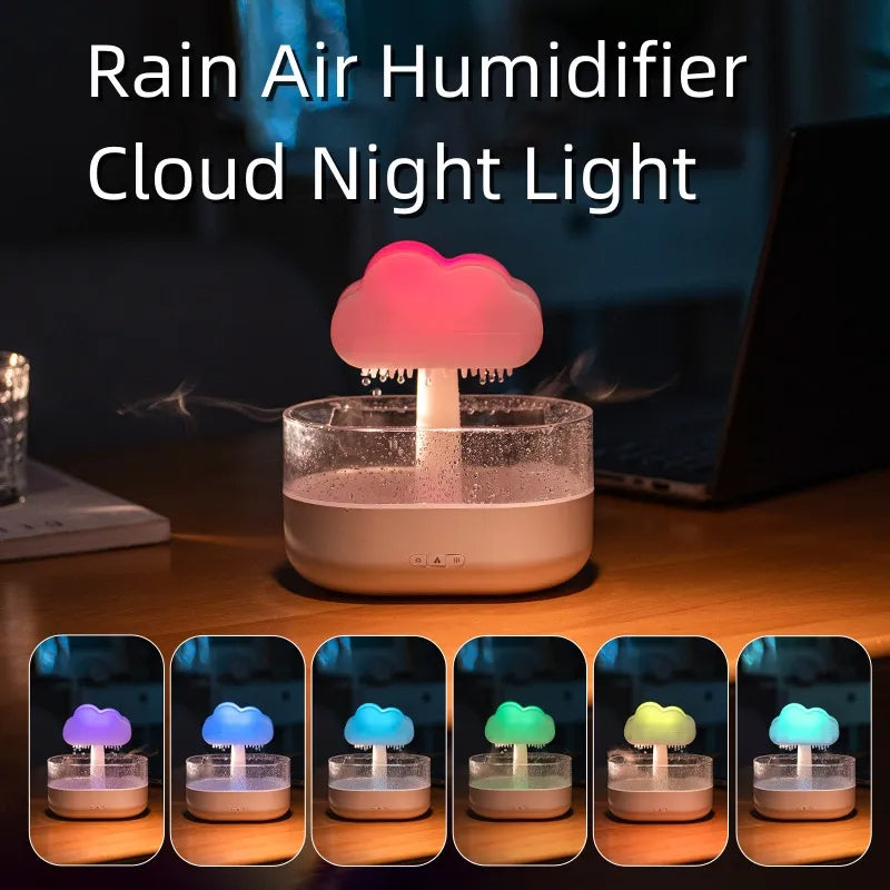 Diffuseur Nuage de Pluie — Humidificateur Aesthetic LED