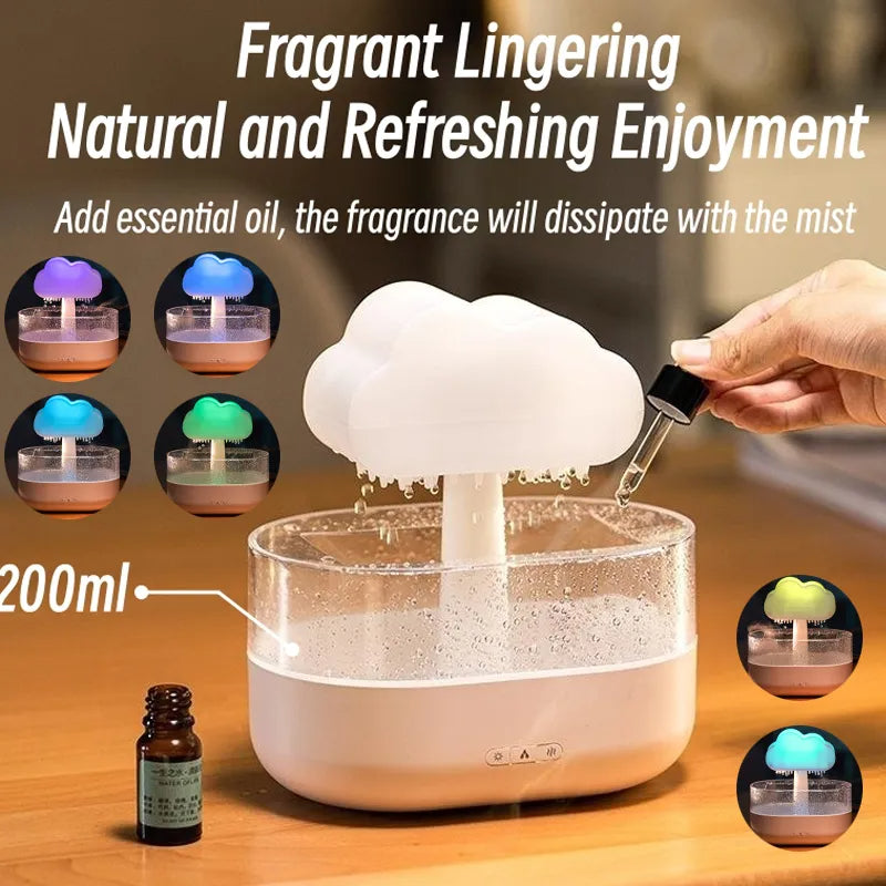 Diffuseur Nuage de Pluie — Humidificateur Aesthetic LED